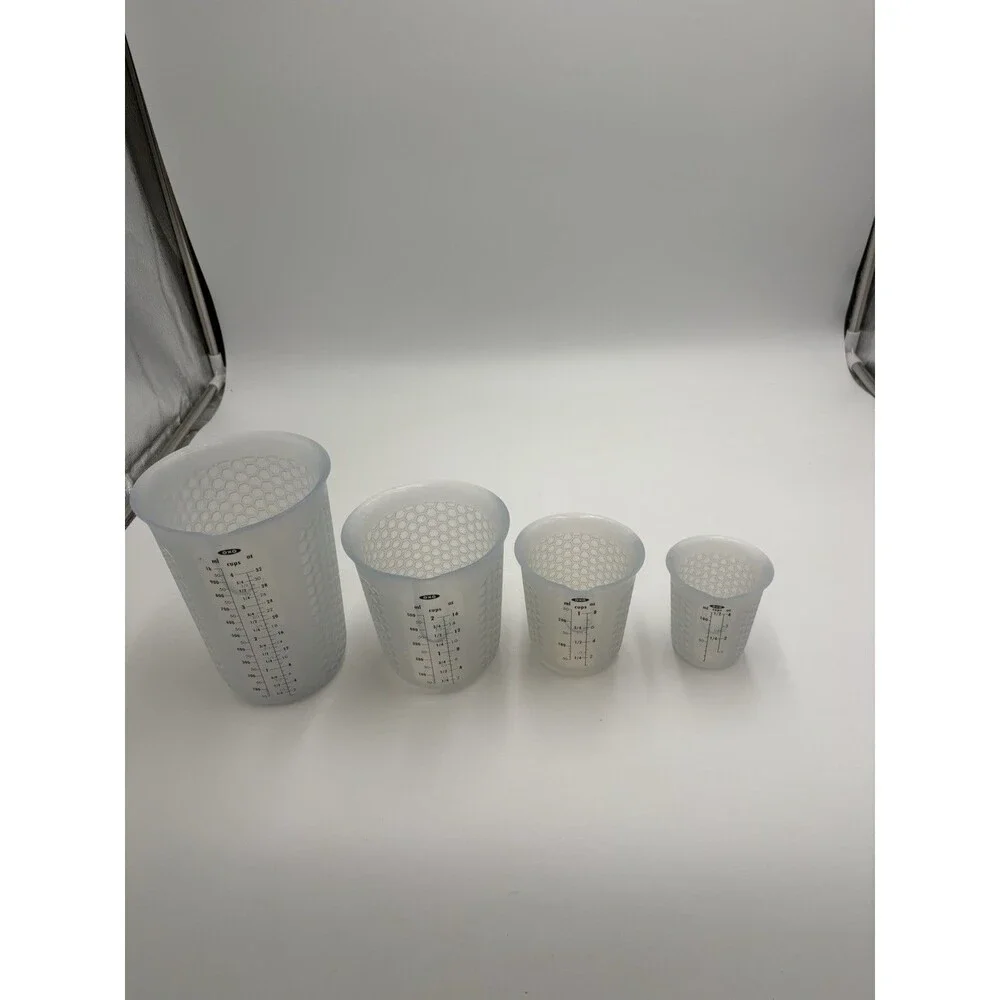 OXO good grips silicone measuring cups, squeeze & pour (set of 4) 4,2,1,1/2